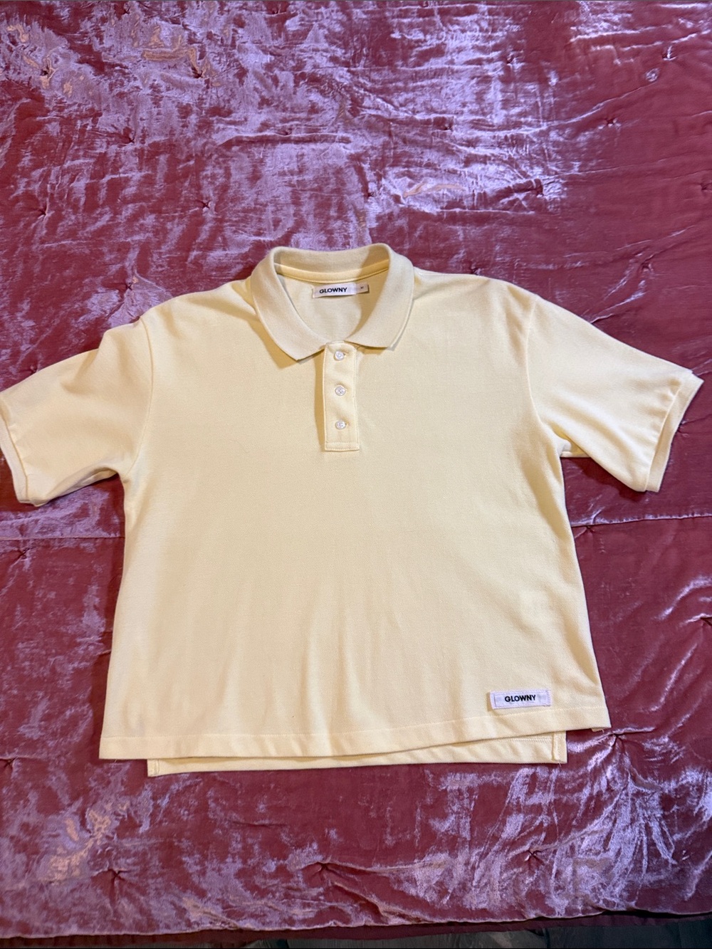 Glowny Yellow Short-Sleeve Polo Top